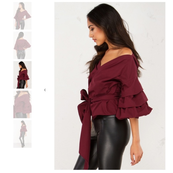 NWOT 24 HR SALE 😍AKIRA Crop top wrap - Picture 2 of 7